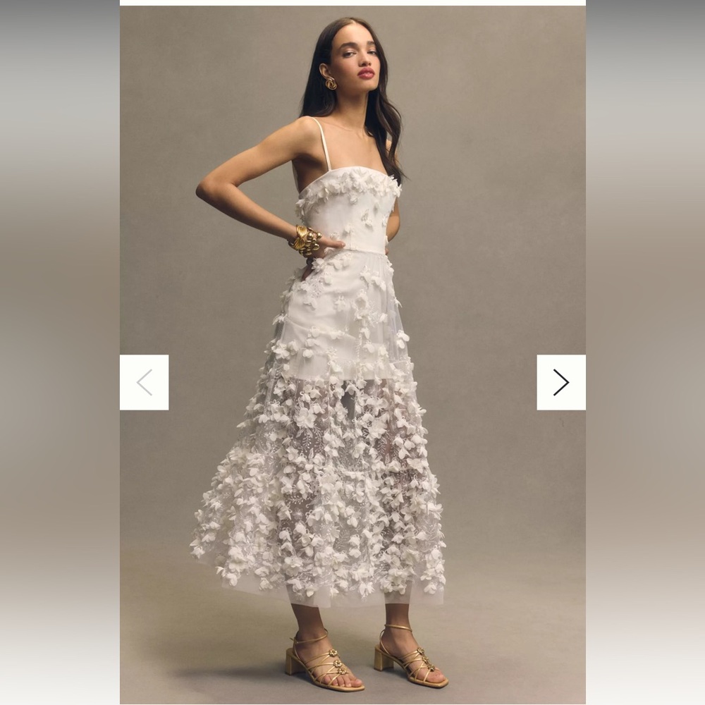 Helsi Audrey Floral Appliqué Midi Dress